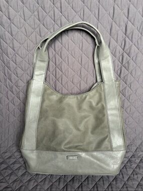 Relic by Fossil Gray Tote Shoulder Bag Purse with Dual Texture LIKE NEW